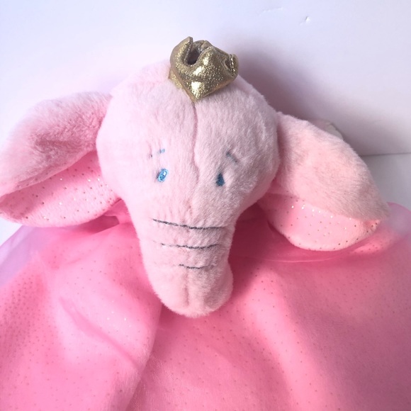 Baby Ganz Princess Elephant Cuddler Pink Lovey - Picture 2 of 5